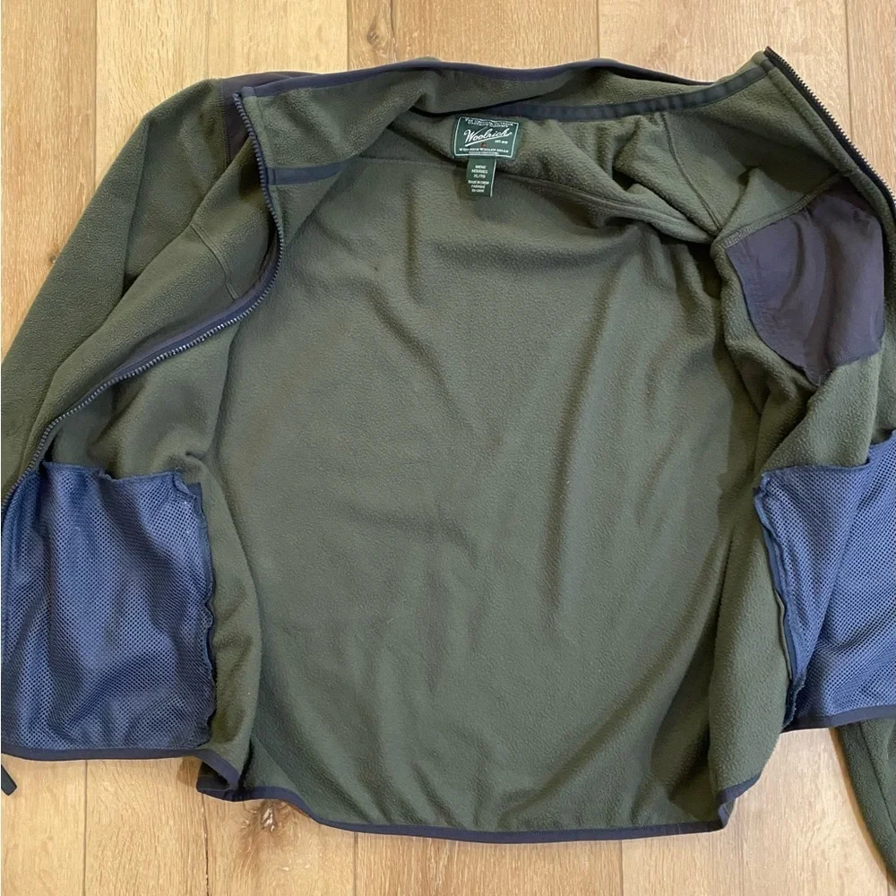 Woolrich Jacket Fleece Full Zip Pockets  Outdoor Casual Nature Hiking Size XL